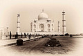 Taj Mahal in Sepia Tone